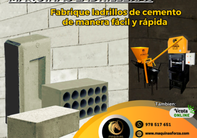 Fabrique Ladrillos de Cemento RÁPIDO y FÁCIL